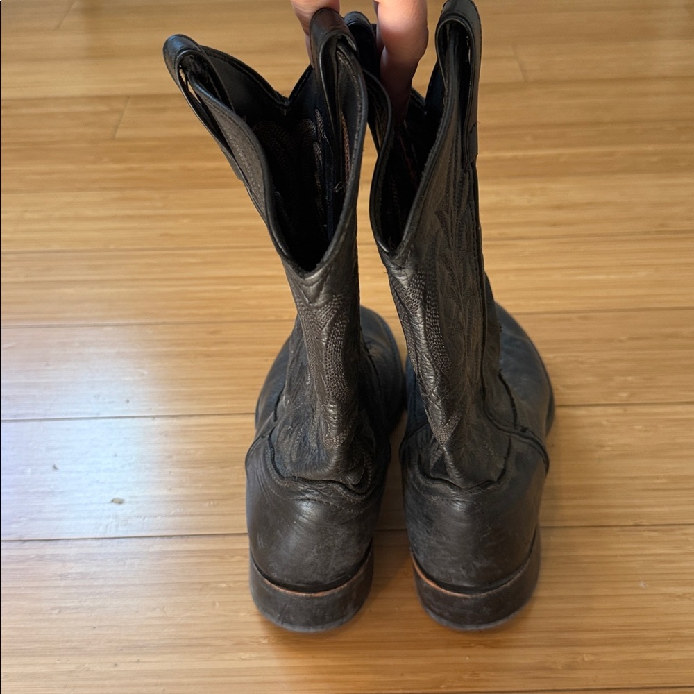 VINTAGE Laredo Black Western Cowboy Boots - Picture 4 of 6